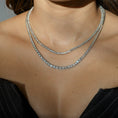 Load image into Gallery viewer, 14 Karat White Gold Adjustable Diamond Tennis Necklace 5.75cts 16.00"
