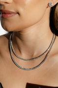 Load image into Gallery viewer, White Gold All The Way Graduated 8.00cts Diamond 17.50" Tennis Necklace
