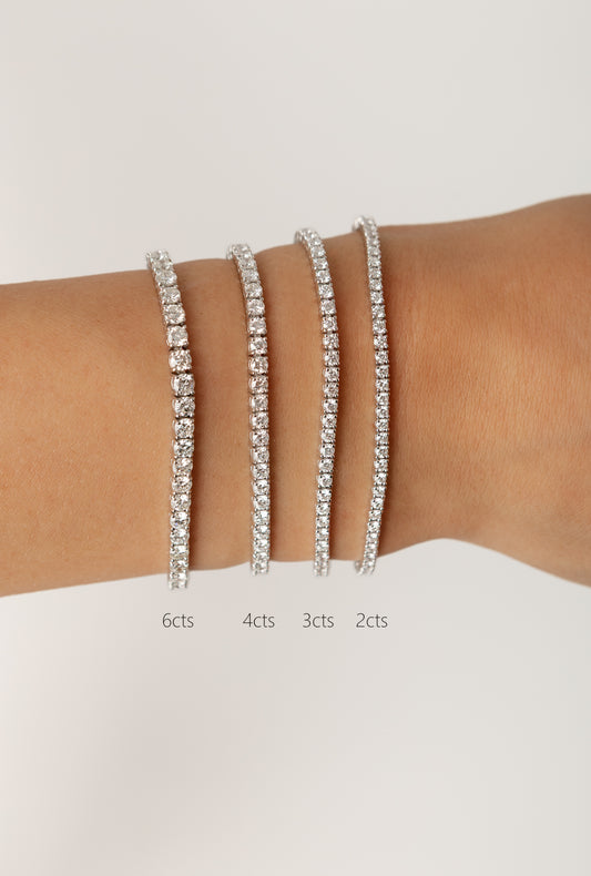 18 Karat White Gold 6.00ct Diamond Tennis Bracelet