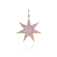 Load image into Gallery viewer, Yellow Gold Pink Sapphire Star Charm
