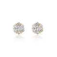 Load image into Gallery viewer, 18 Karat Yellow Gold Floral Stud Earrings 1.00cts
