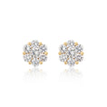 Load image into Gallery viewer, 18 Karat Yellow Gold Floral Stud Earrings 1.50cts
