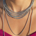 Load image into Gallery viewer, White Gold All The Way Rachel Scalloped Diamond 6.25cts Tennis Necklace
