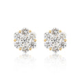 Load image into Gallery viewer, 18 Karat Yellow Gold Floral Stud Earrings 3.25cts
