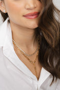 Load image into Gallery viewer, Gold Filled Chain Large Diamond Clasp Necklace
