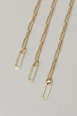 Gold Filled Chain Large Clasp Necklace
