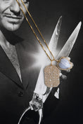 Load image into Gallery viewer, Yellow Gold and Diamond Speckled Dog Tag
