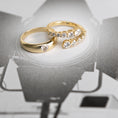 Load image into Gallery viewer, 14 Karat Yellow Gold and Diamond Bypass Ring
