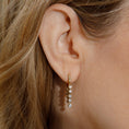 Load image into Gallery viewer, Yellow Gold and Moissanite Bezel Fringe Earrings
