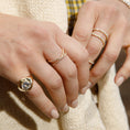 Load image into Gallery viewer, 14 Karat Yellow Gold and Diamond Criss Cross Ring
