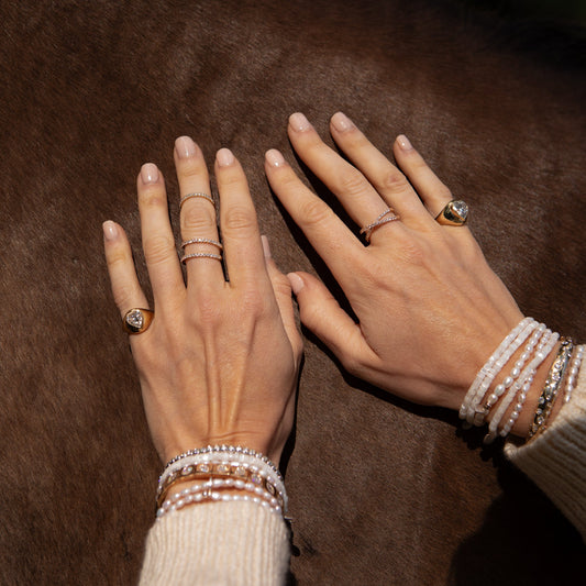 14 Karat Yellow Gold and Diamond Criss Cross Ring