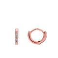 Load image into Gallery viewer, Round Itsy 8mm Single Diamond Huggie
