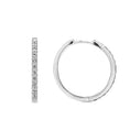 Load image into Gallery viewer, Round Jumbo 18mm Diamond Hoops
