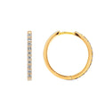 Load image into Gallery viewer, Round Jumbo 18mm Diamond Hoops
