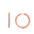 Load image into Gallery viewer, Round Large 15mm Diamond Hoops
