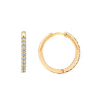 Round Large 15mm Diamond Hoops
