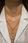 Load image into Gallery viewer, 18 Karat Yellow Gold Aspen Air Three Diamond Necklace
