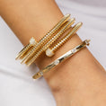 Load image into Gallery viewer, 18 Karat Yellow Gold and Diamond Coil Wrap Bracelet
