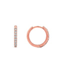 Load image into Gallery viewer, Round Medium 12.50mm Diamond Hoops
