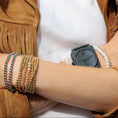 Load image into Gallery viewer, 4mm Gold Filled Beads and Yellow Gold Diamond Accent Seven Wrap Bracelet
