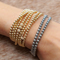 Load image into Gallery viewer, 4mm Hematite Beaded Bracelet
