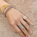 Load image into Gallery viewer, 14 Karat Yellow Gold Diamond Cigar Band Pinky Ring
