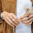 Load image into Gallery viewer, Sterling and Diamond Bypass Ring
