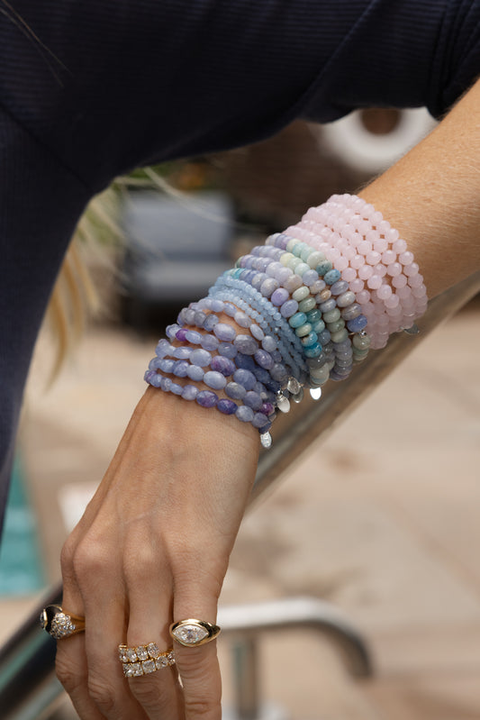 Hackmanite Oval Beaded Bracelet