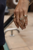 Load image into Gallery viewer, 14 Karat Yellow Gold Moissanite Marquise Signet Pinky Ring

