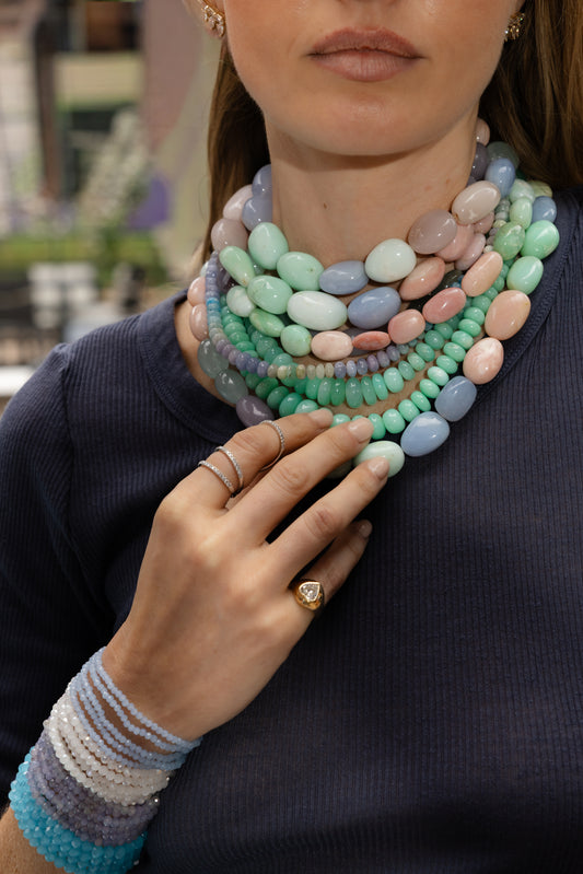 Multi Gemstone Beaded Necklace 20"
