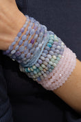 Load image into Gallery viewer, 6mm Sheer Pink Crystal Beaded Bracelet
