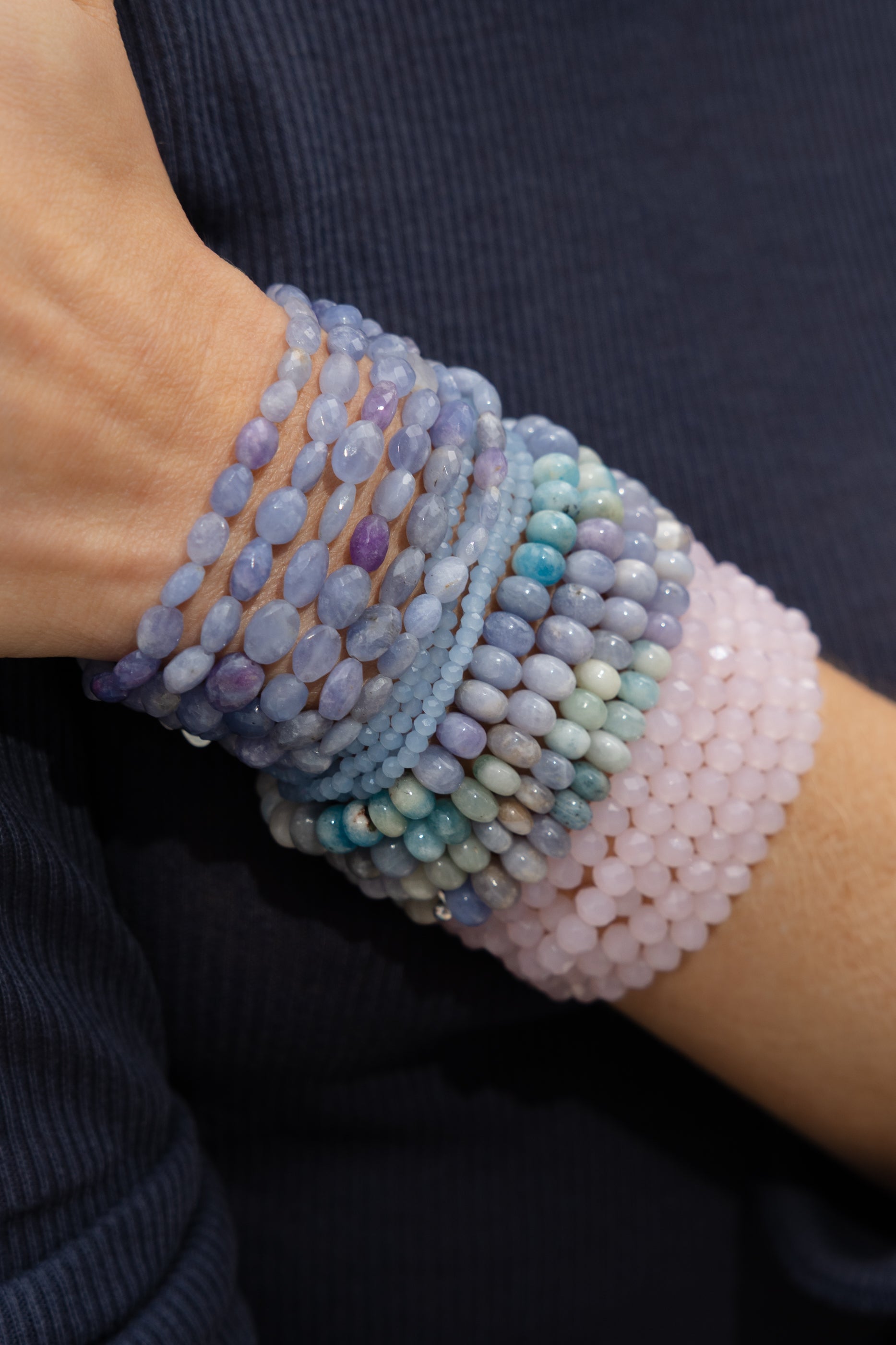 Hackmanite Oval Beaded Bracelet