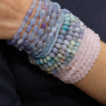 Load image into Gallery viewer, 6mm Sheer Pink Crystal Beaded Bracelet
