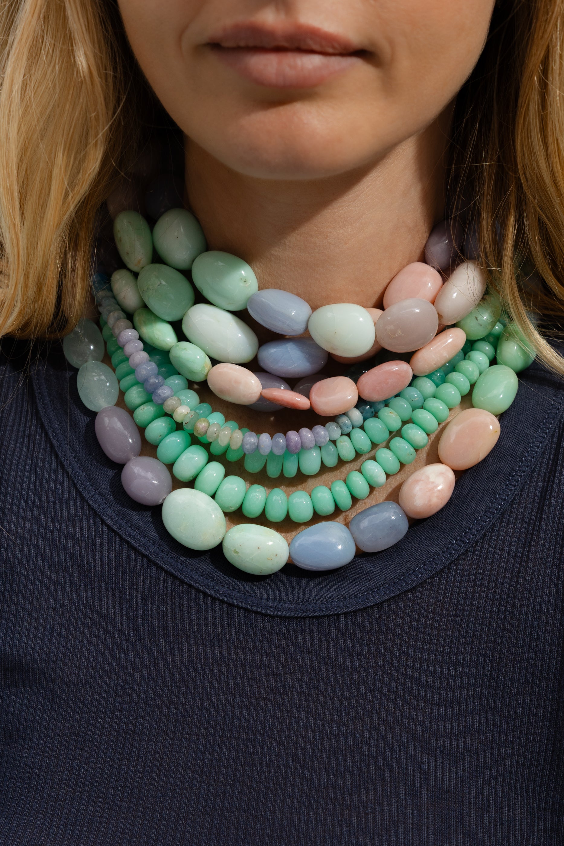 Multi Gemstone Beaded Necklace 20"