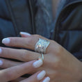 Load and play video in Gallery viewer, White Gold Diamond Baguette Wave Ring
