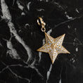 Load image into Gallery viewer, 14 Karat Yellow Gold and Diamond Jumbo Star Clip Charm
