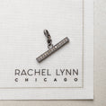 Load image into Gallery viewer, Sterling Silver and Black Rhodium Diamond Toggle Clip Charm
