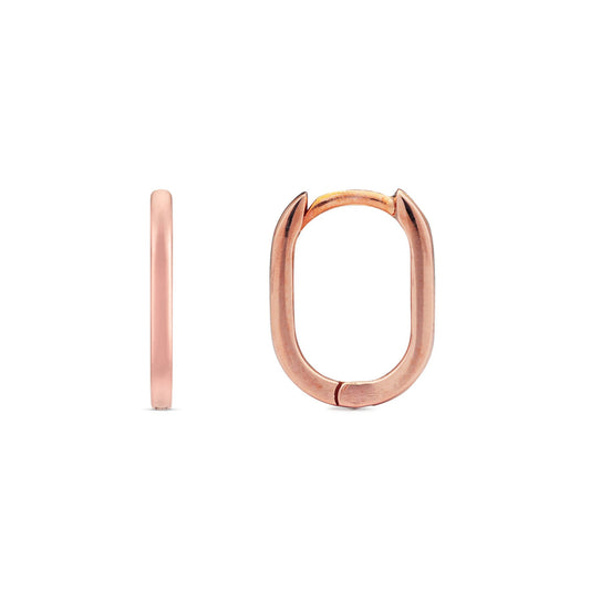 Rectangle High Polished 15mm Hoops