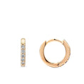 Load image into Gallery viewer, Round Small 10mm Diamond Hoops

