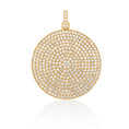 Load image into Gallery viewer, Yellow Gold Jumbo Diamond Disk Pendant
