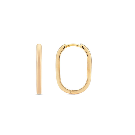 Rectangle High Polished 15mm Hoops