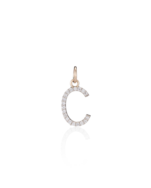 DIAMOND INITIAL CHARM