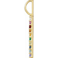 Load image into Gallery viewer, 14 Karat Yellow Gold and Rainbow Gemstone Single Line Pendant
