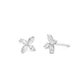 Load image into Gallery viewer, 14 Karat White Gold and Diamond Flower 1.25cts Earrings
