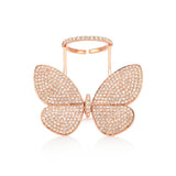 Rose Gold Fluttering Butterfly Ring
