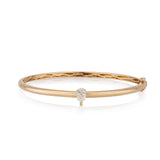 14 Karat Pear Shape Diamond Hinge Bracelet