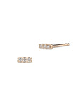 Load image into Gallery viewer, Tiny Gold Diamond Bar Studs
