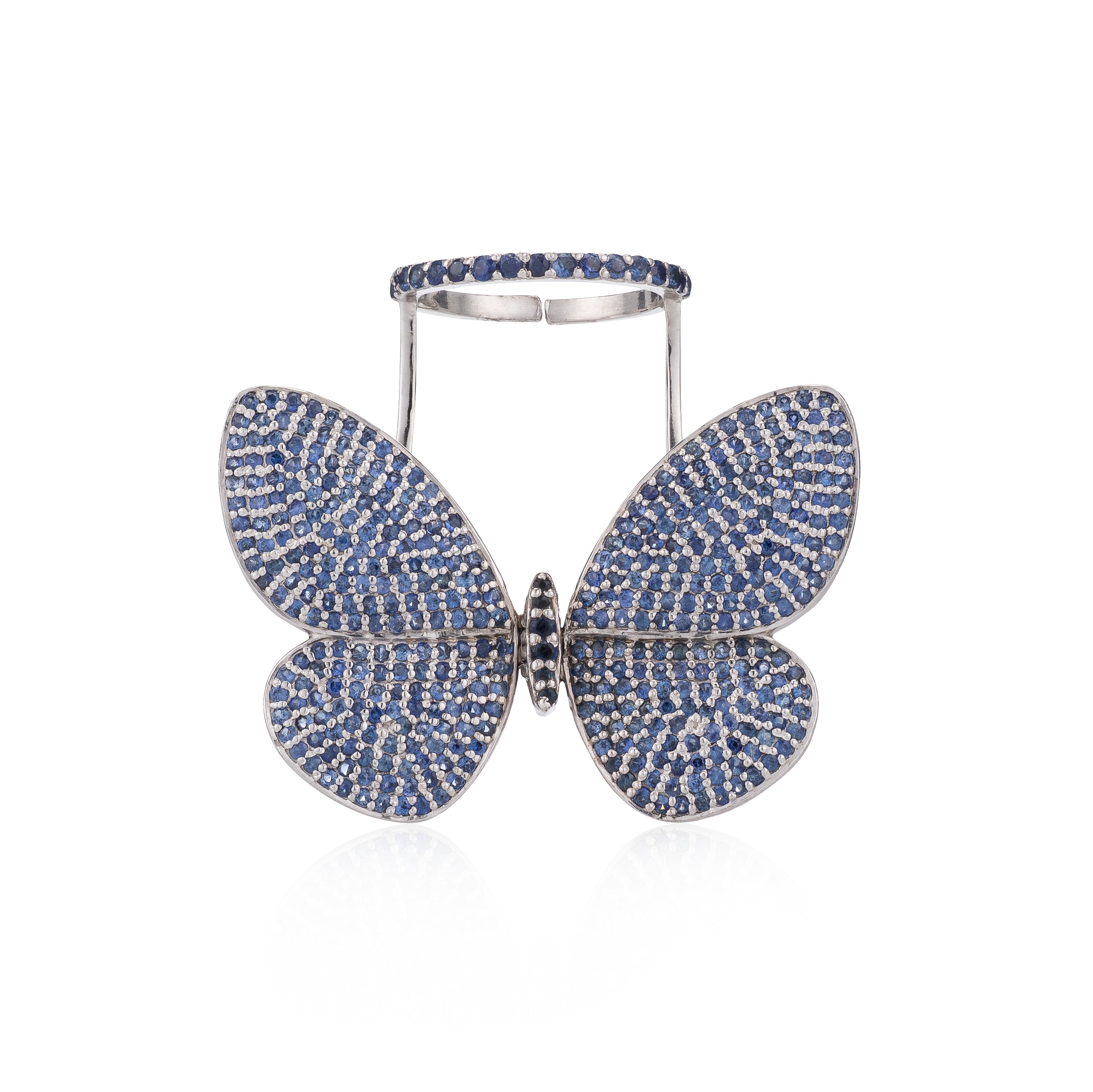 Blue Sapphire Fluttering Butterfly Ring | Rachel Lynn Blue Sapphire Fluttering Butterfly Ring | Rachel Lynn