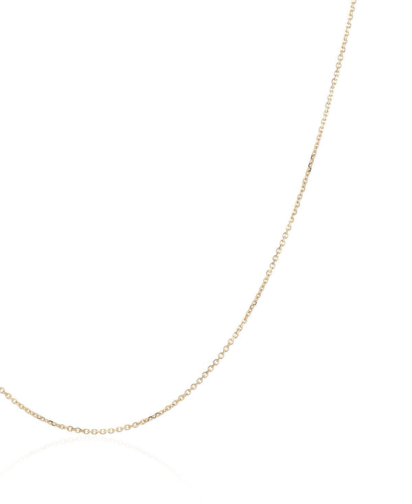 14 Karat Yellow Gold 22" Adjustable Petite Cable Chain