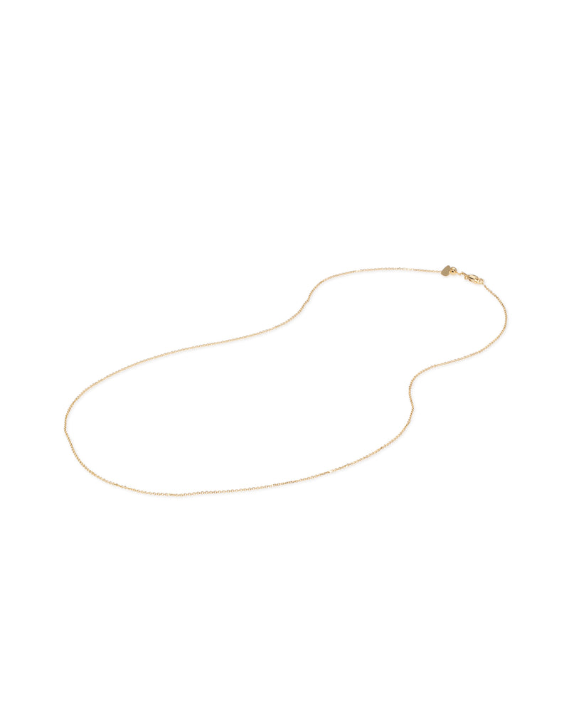 14 Karat Yellow Gold 22" Adjustable Petite Cable Chain